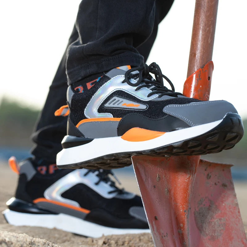 High Quality Indestructible Safety Shoes Men Work Sneakers Light Security Boots Men Puncture-Proof work Boots Steel Toe Shoes