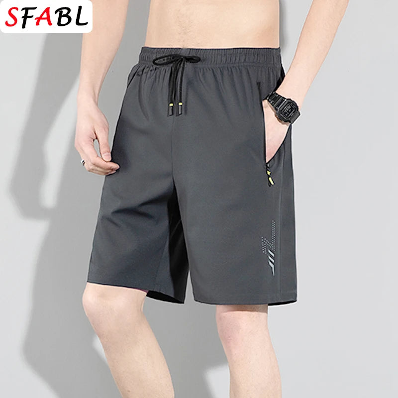 Quick-drying Shorts Men Board Short Pants Summer Breathable Sports Shorts Men Casual Elastic Running Gym Fitness Men's Shorts