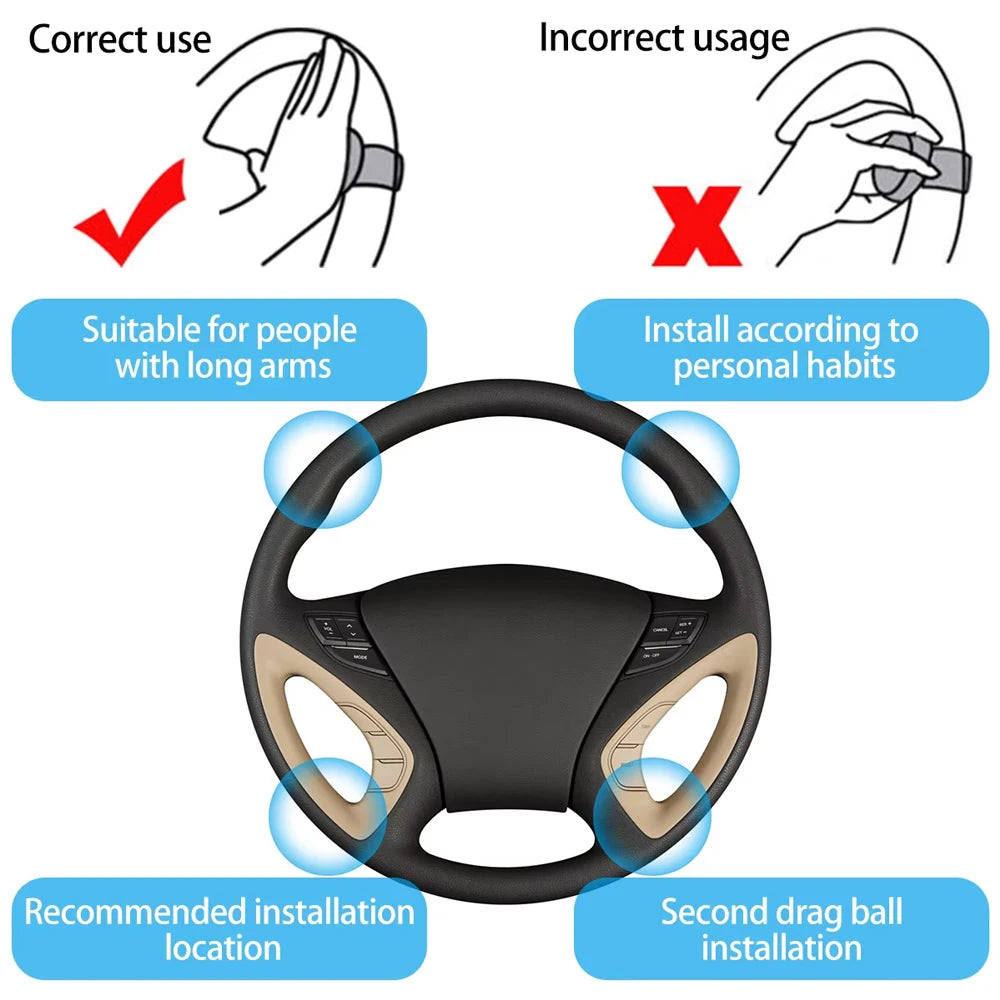 Spinner Knob Rotating Universal Steering Wheel Booster Car Turning Steering Wheel Ball Handle with Steering Wheel Spinner Knob