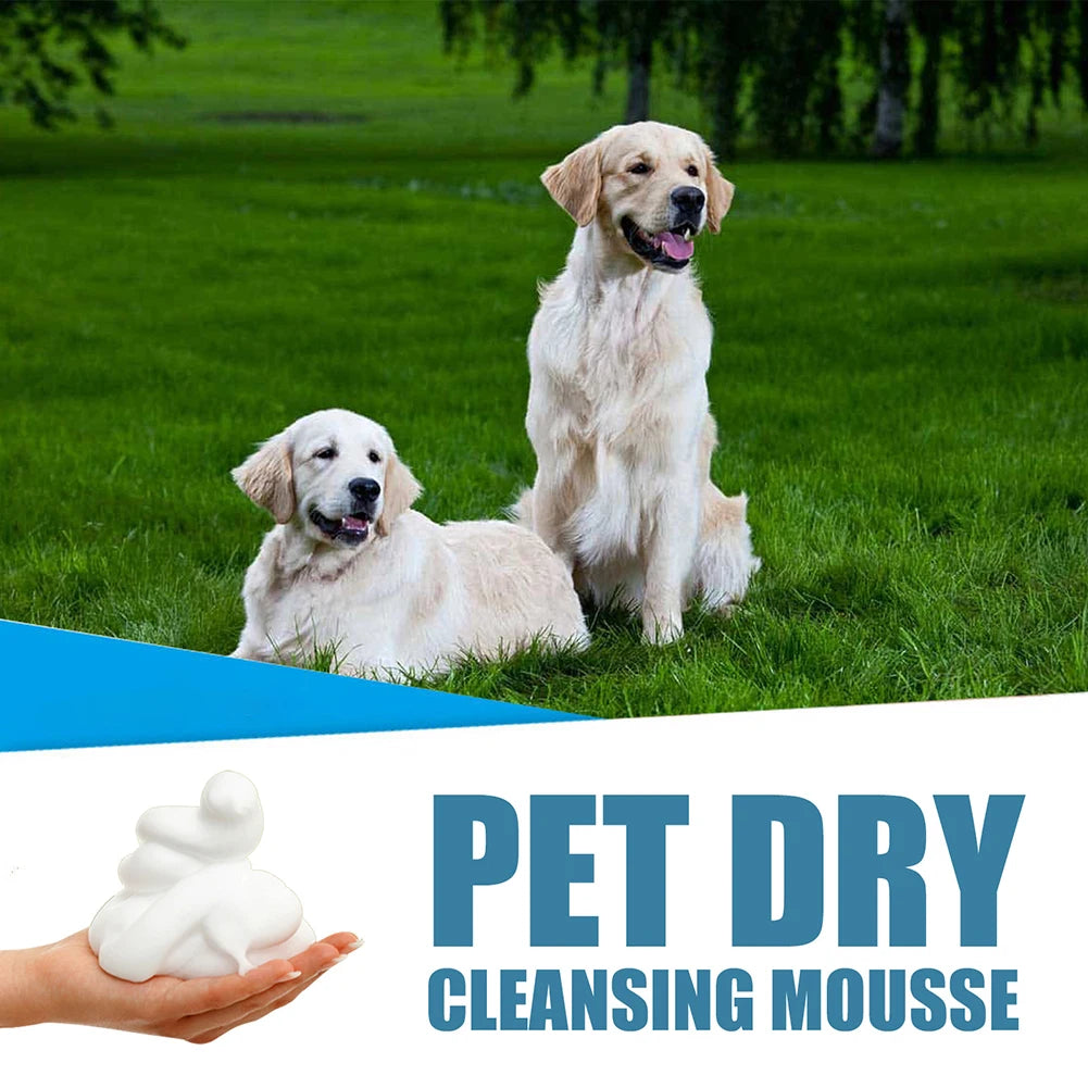 Portable Dog Dry Cleaning Shampoo Great Smelling Cat Dry Shampoo Deodorant No Rinse Cleaner for Pet Outdoor Travel Bath Supplies