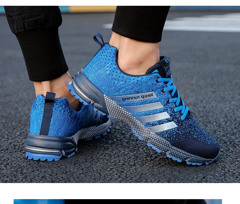 Men Sneakers Fashion Breathable Mesh Comfortable Black Sports Shoes Anti-Slip Outdoor Casual Running Mens Shoe Zapatillas Hombre
