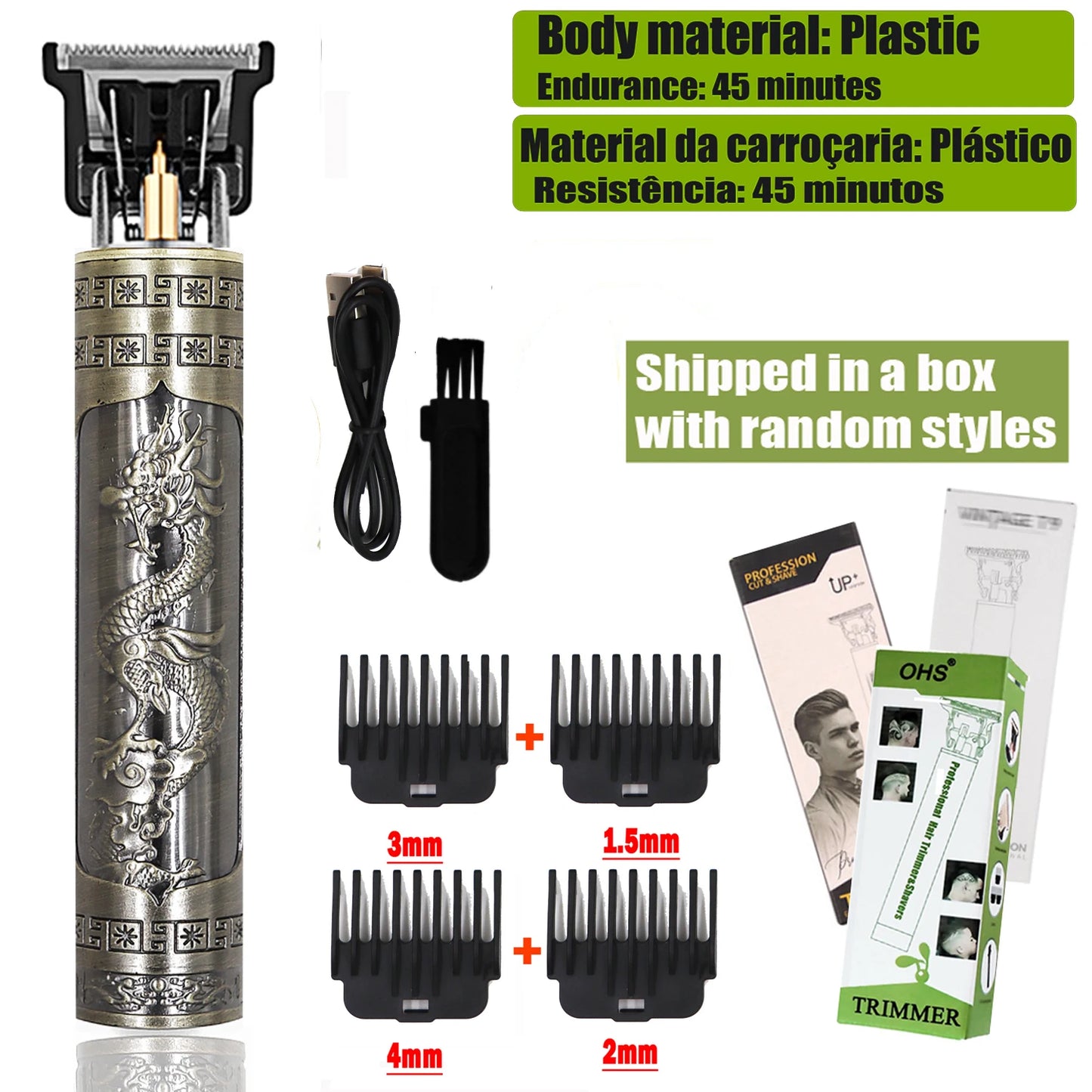 HypeHub T9 Electric Hair Clipper – 0mm Beard Trimmer & Shaver for Men