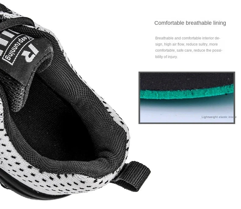 Men Sneakers Fashion Breathable Mesh Comfortable Black Sports Shoes Anti-Slip Outdoor Casual Running Mens Shoe Zapatillas Hombre