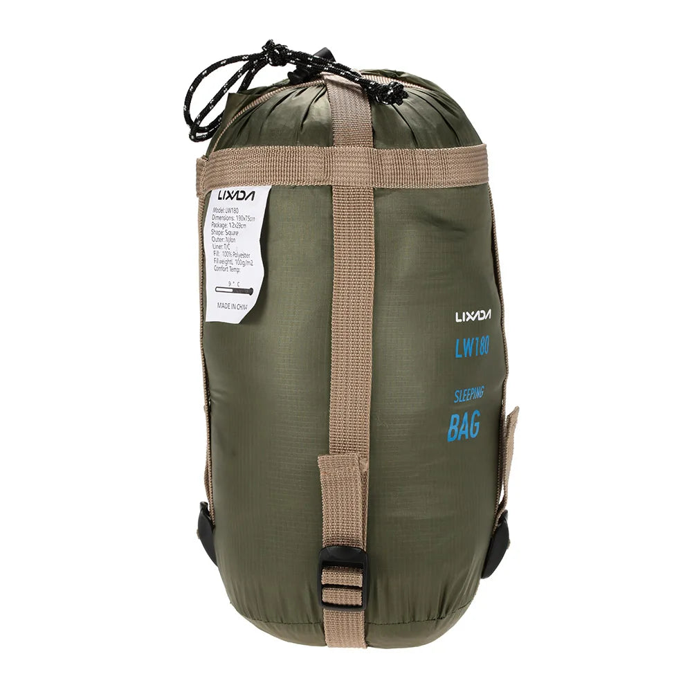 Lixada 190 * 75cm Outdoor Envelope Sleeping Bag Camping Travel Hiking Multifunction Ultra-light 680g