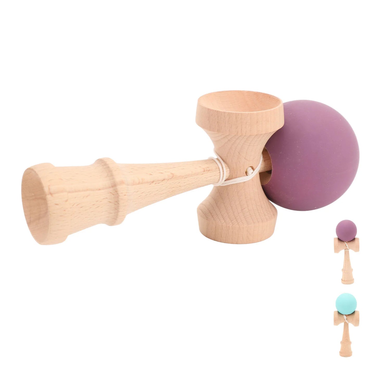 Kendama Wooden Portable Kendama Beech wood Improves Hand Eye Coordination with String for Indoor and Outdoor Wooden Kendama
