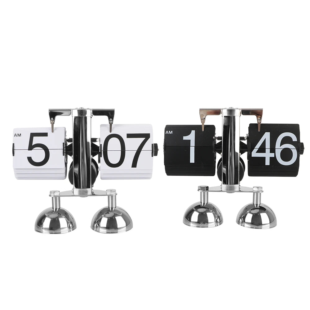 Desktop Clock Auto Flip Flip Internal Gear Operated Home Decors Digital Clock Retro Flip Clock Operated Quartz Clock