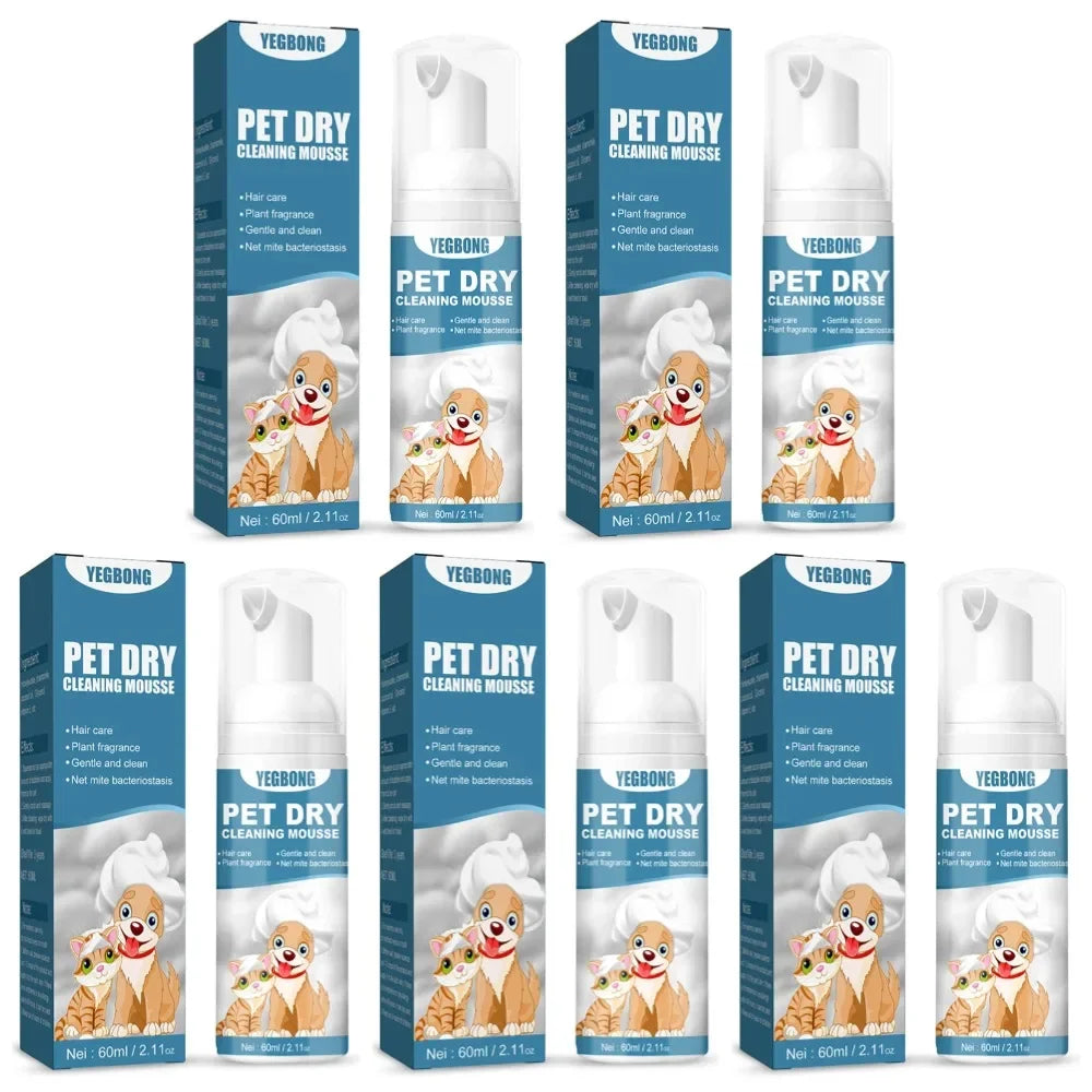 Portable Dog Dry Cleaning Shampoo Great Smelling Cat Dry Shampoo Deodorant No Rinse Cleaner for Pet Outdoor Travel Bath Supplies