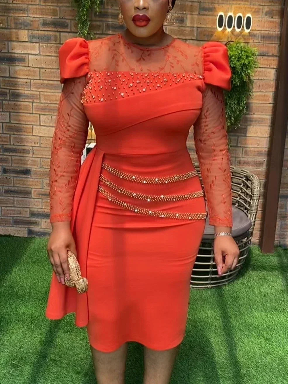 Spring/Autumn Women's Dress Irregular Wrinkle Lace Fashion Long Sleeve Ruffle Middle Waist Dresses 2025 New Party Women's Wear