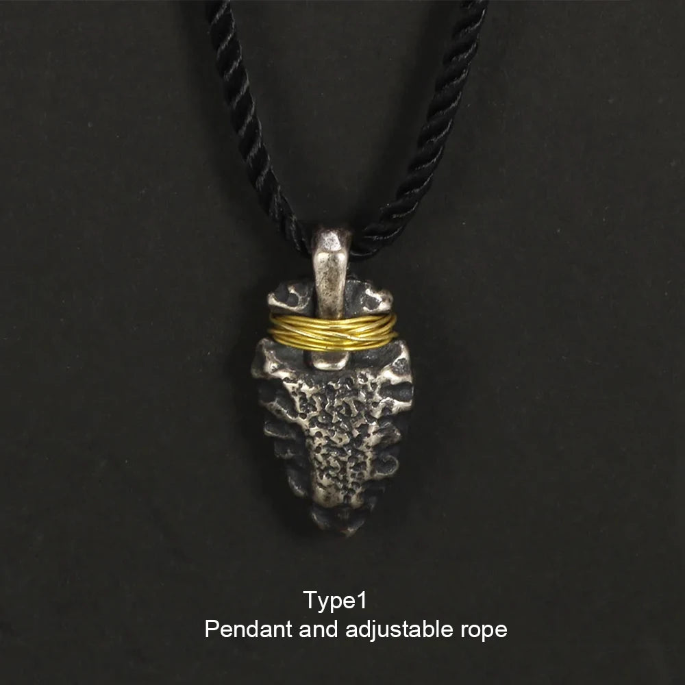 GQTorch Sterling Silver Viking Spearhead Pendant – Handcrafted Charm