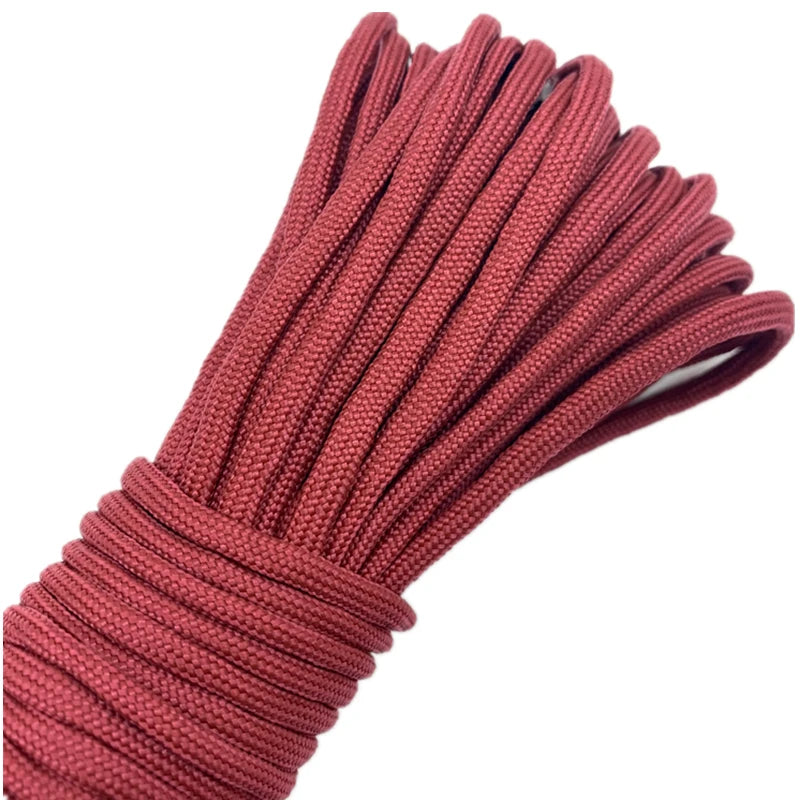 0.5/0.8/1.0/1.5/2.0/4mm 10yards DeepRed Rope Parachute Cord Lanyard Rope Climbing Camping Survival Equipment Paracord Bracelet