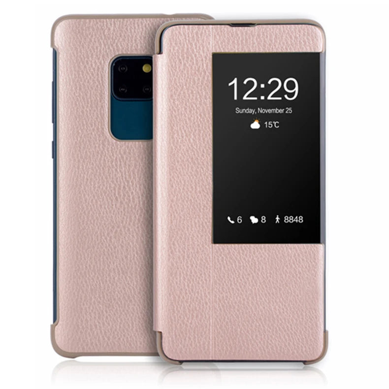 Asuwish PU Leather Flip Case for Huawei Mate 20/30 Pro – Smart View