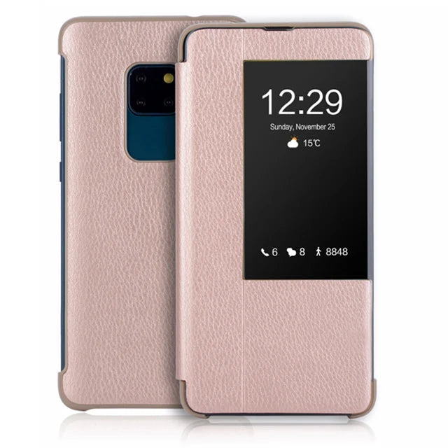 Asuwish PU Leather Flip Case for Huawei Mate 20/30 Pro – Smart View