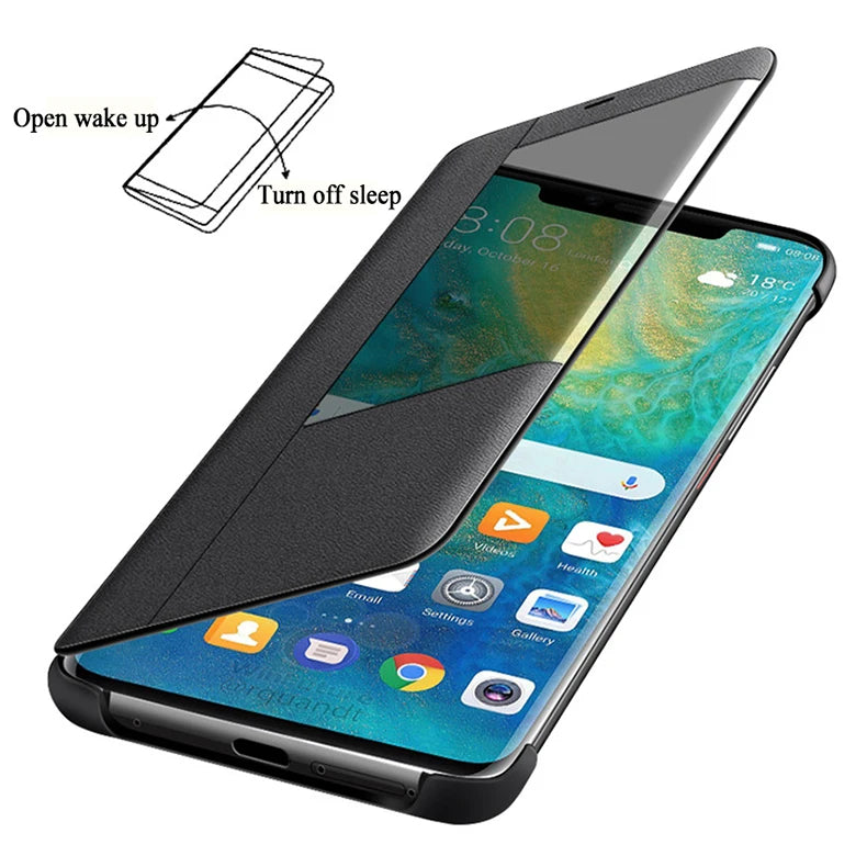 Asuwish PU Leather Flip Case for Huawei Mate 20/30 Pro – Smart View