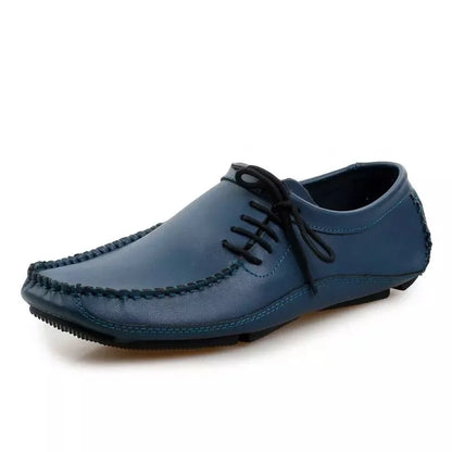 YBQJOO Men's Genuine Leather Driving Loafers – Breathable Slip-On Shoes