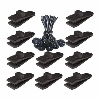 10/20/30PCS Tent Tarp Clips Windproof Clamp Tarpaulin Clip Tent Canopy Clip Crocodile Clip Awning Outdoor Camping Accessories