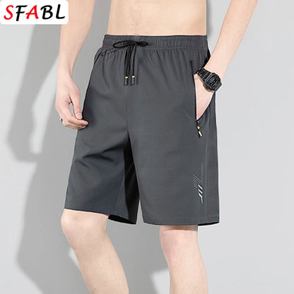 Quick-drying Shorts Men Board Short Pants Summer Breathable Sports Shorts Men Casual Elastic Running Gym Fitness Men's Shorts