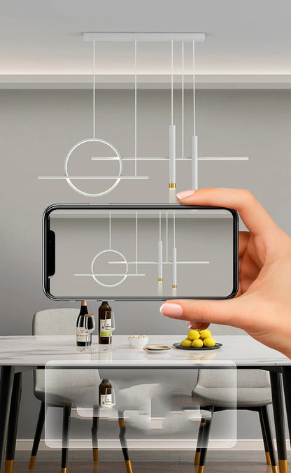 MZISOSOD Nordic Dimmable LED Pendant Light – Modern Kitchen Island Lamp