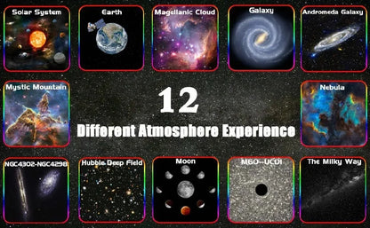 Galaxy Projector for Bedroom, HD Image Star Projector Galaxy Light Adjustable Knob, 13 Film Discs Planetarium Projector for Kids