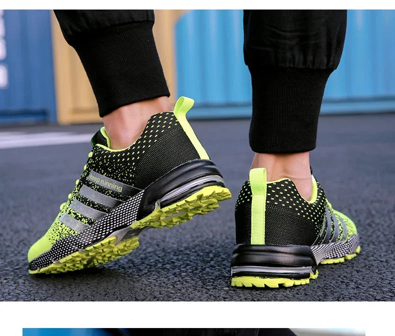 Men Sneakers Fashion Breathable Mesh Comfortable Black Sports Shoes Anti-Slip Outdoor Casual Running Mens Shoe Zapatillas Hombre