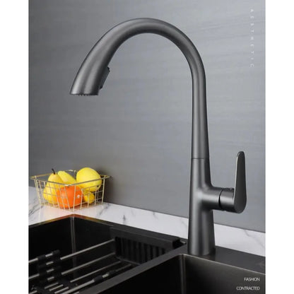 HypeHub Pull-Out Kitchen Faucet – Single Handle Hot & Cold Mixer