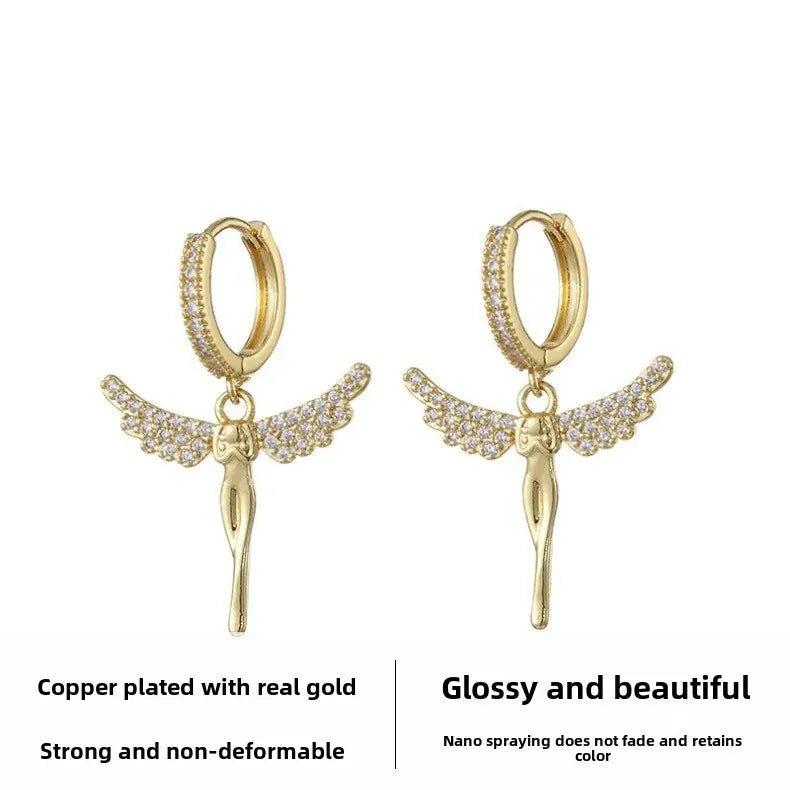 HypeHub Color Diamond Cross Hoop Earrings – American Style Ear Clip
