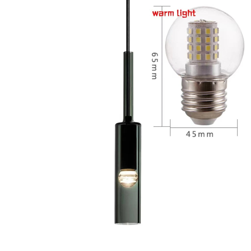 HypeHub Modern Black Glass Bottle Pendant Light – Kitchen Island E27