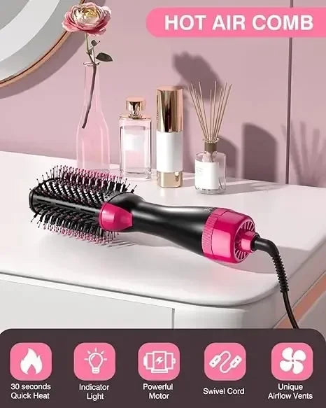 4 in1 hair straightener curling iron styling comb hot air comb volumizing hot air comb anionic straightening brush hair dryer