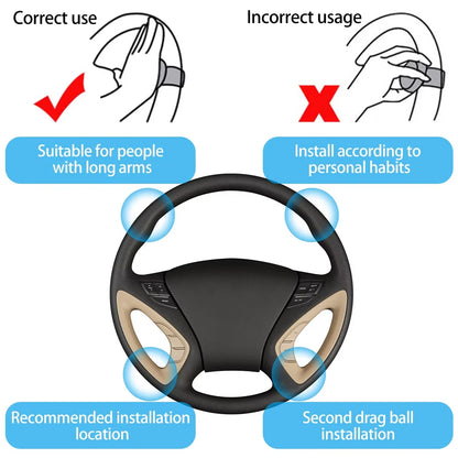 Spinner Knob Rotating Universal Steering Wheel Booster Car Turning Steering Wheel Ball Handle with Steering Wheel Spinner Knob