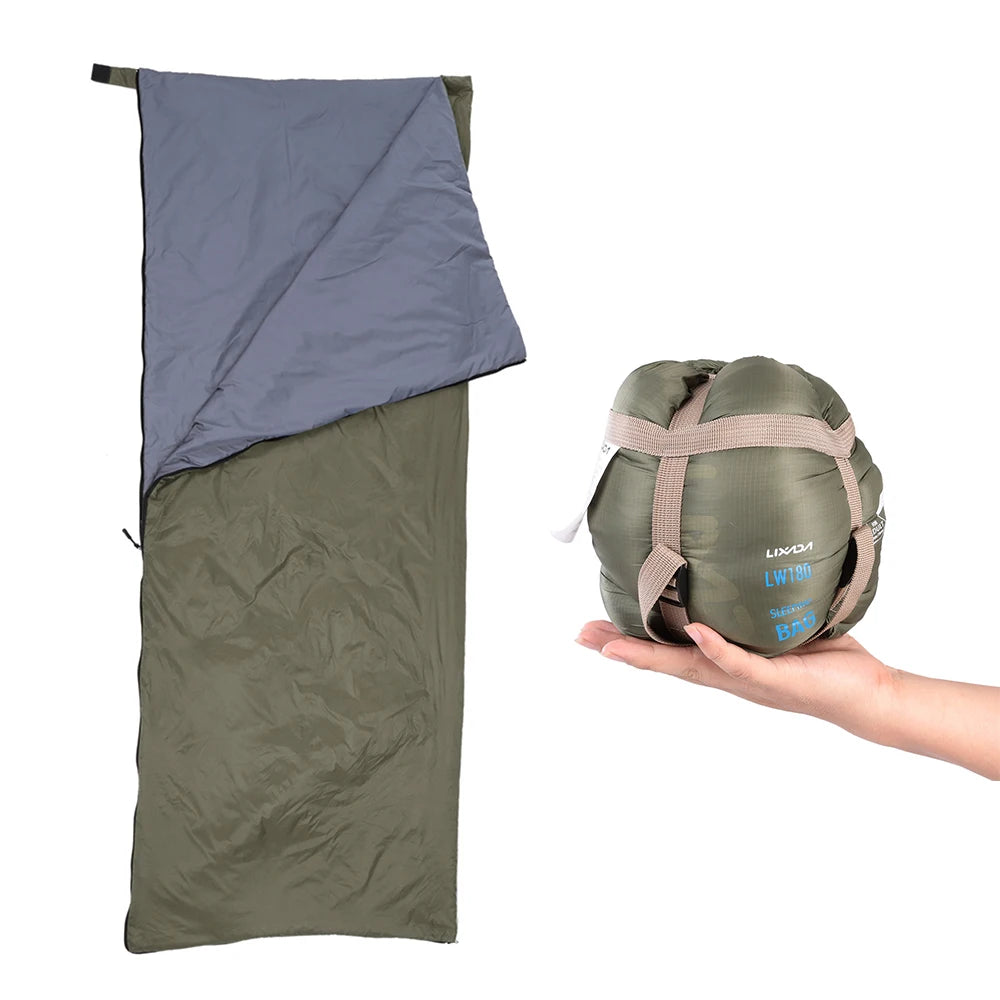 Lixada 190 * 75cm Outdoor Envelope Sleeping Bag Camping Travel Hiking Multifunction Ultra-light 680g