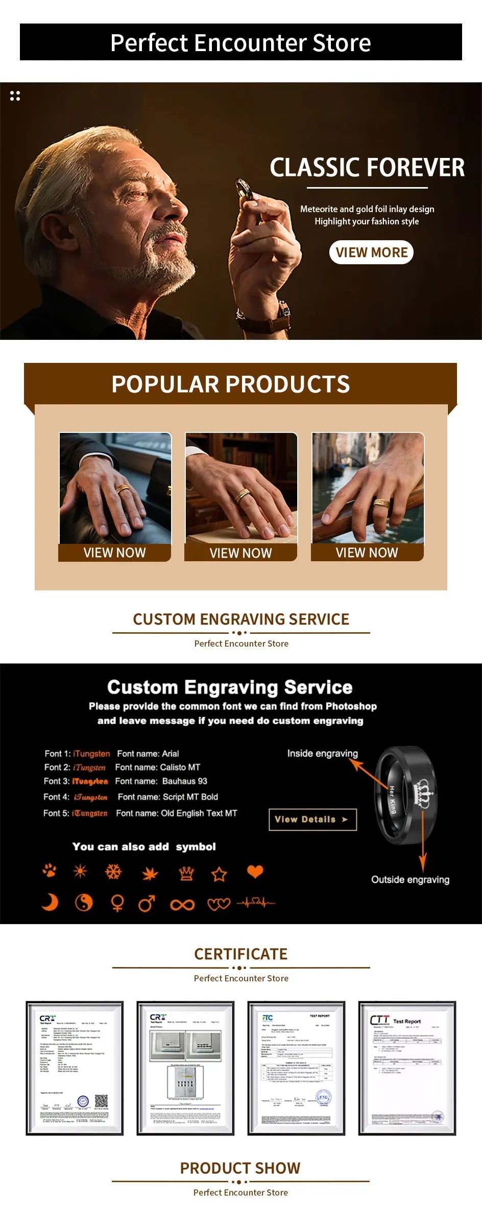 HypeHub Men's Tungsten Carbide Wedding Band – Meteorite Engagement Ring