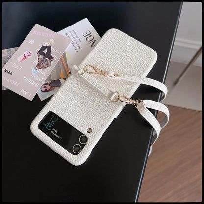 szHAIyu Crossbody PU Leather Phone Case for Samsung Galaxy Z Flip 6 5 4 3
