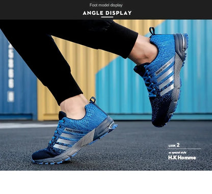 Men Sneakers Fashion Breathable Mesh Comfortable Black Sports Shoes Anti-Slip Outdoor Casual Running Mens Shoe Zapatillas Hombre
