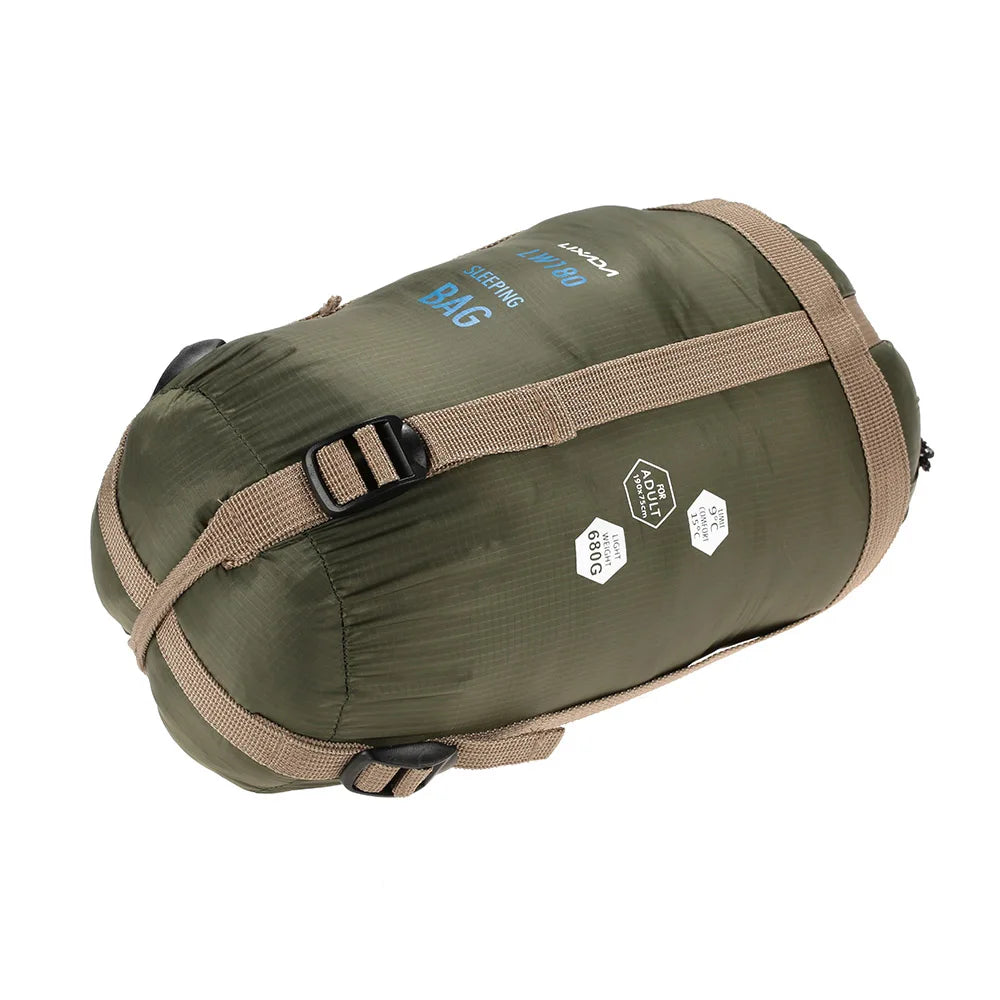 Lixada 190 * 75cm Outdoor Envelope Sleeping Bag Camping Travel Hiking Multifunction Ultra-light 680g