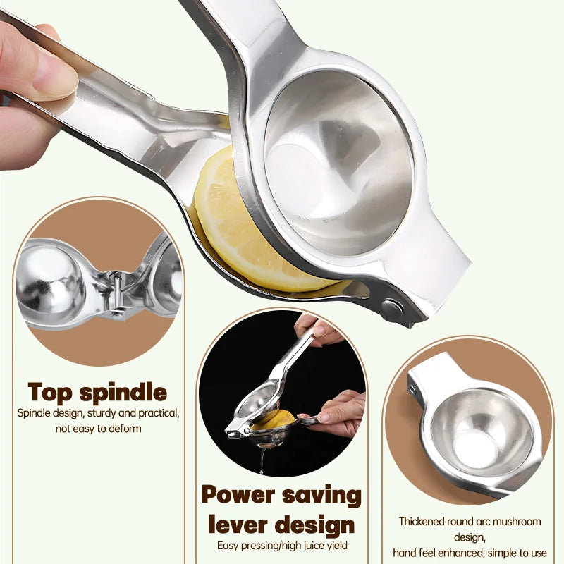 HypeHub Stainless Steel Manual Citrus Juicer – Lemon & Orange Press