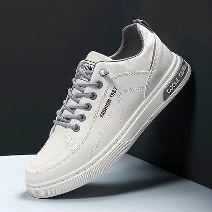 Men's Casual Leather Sneakers Waterproof Vulcanized Shoes Men Comforthable Spring Sneakers Casual Shoes zapatos altos hombre