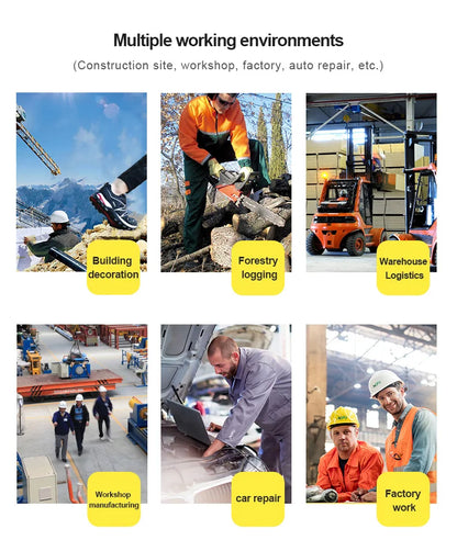 High Quality Indestructible Safety Shoes Men Work Sneakers Light Security Boots Men Puncture-Proof work Boots Steel Toe Shoes