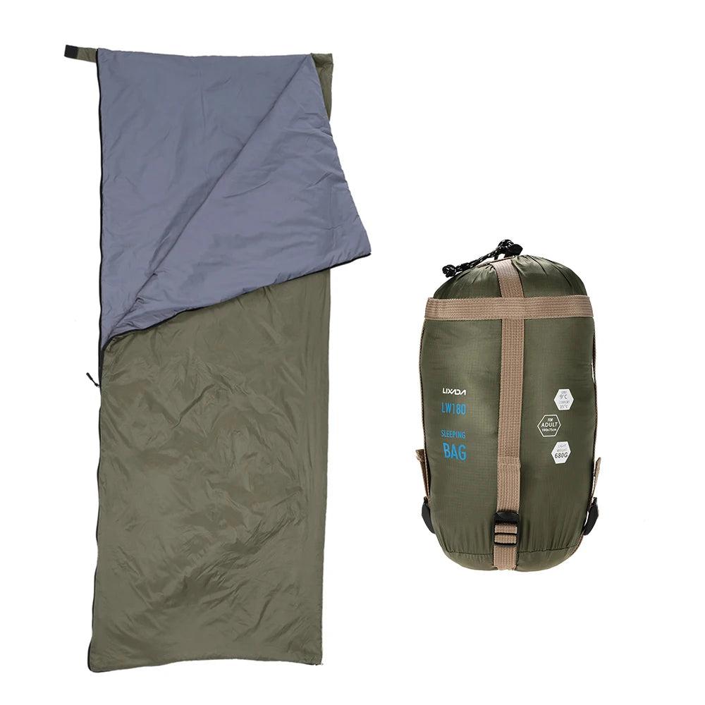 Lixada 190 * 75cm Outdoor Envelope Sleeping Bag Camping Travel Hiking Multifunction Ultra-light 680g