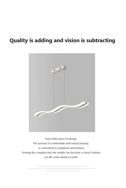 Qyartistry Modern LED Chandelier – Polished Chrome Linear Pendant Lamp