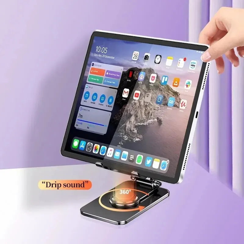 VIKEFON Universal Aluminum Alloy Foldable Phone & Tablet Stand – Adjustable