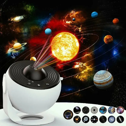 Galaxy Projector for Bedroom, HD Image Star Projector Galaxy Light Adjustable Knob, 13 Film Discs Planetarium Projector for Kids