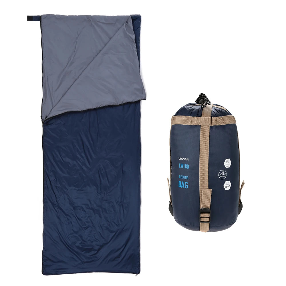 Lixada 190 * 75cm Outdoor Envelope Sleeping Bag Camping Travel Hiking Multifunction Ultra-light 680g