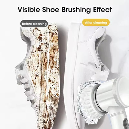 Electric Cleaning Brush Kitchen Dishwashing Brush Waterproof USB Rechargeable Automatic Handheld Cleaner Multifunction Household