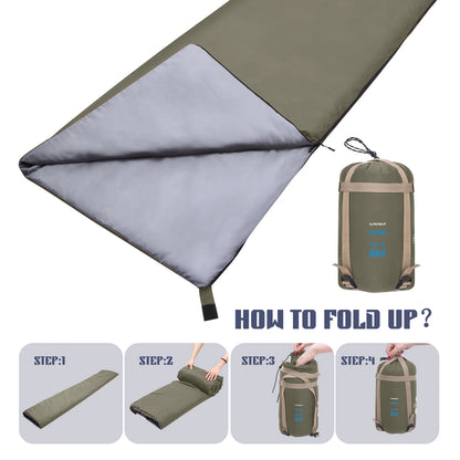Lixada 190 * 75cm Outdoor Envelope Sleeping Bag Camping Travel Hiking Multifunction Ultra-light 680g