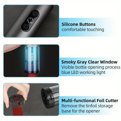 FENSTOEN Electric Wine Bottle Opener – USB Rechargeable Automatic Corkscrew