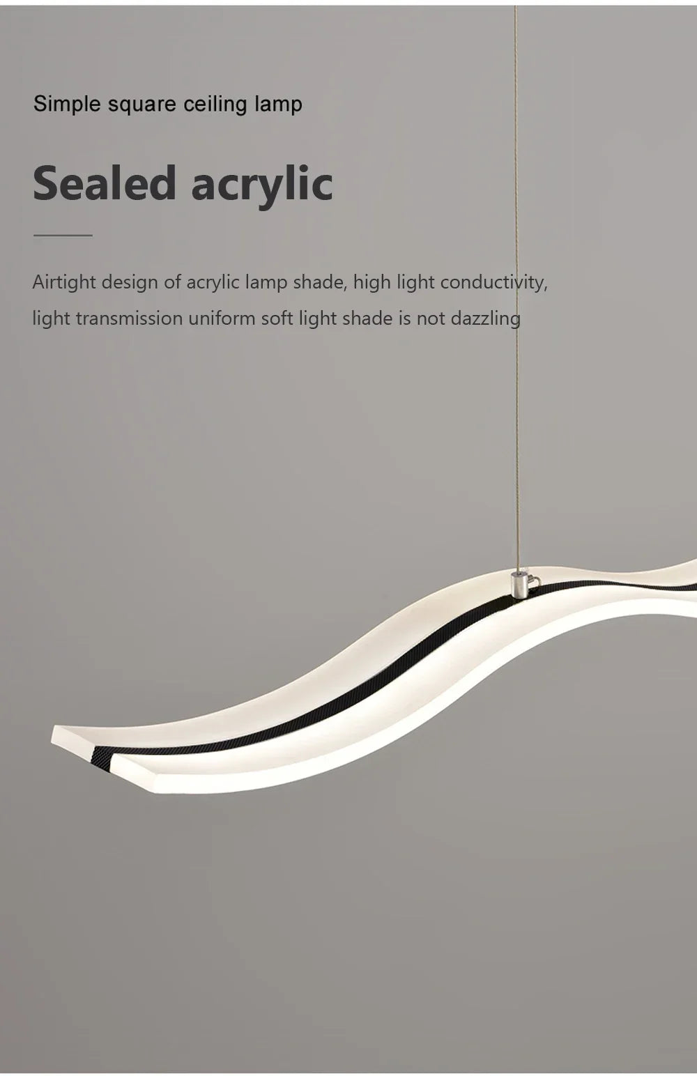 Qyartistry Modern LED Chandelier – Polished Chrome Linear Pendant Lamp