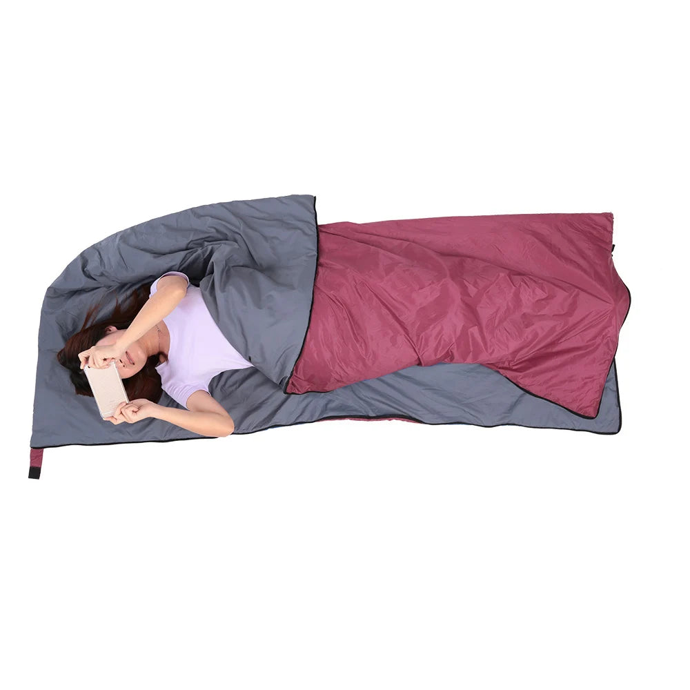 Lixada 190 * 75cm Outdoor Envelope Sleeping Bag Camping Travel Hiking Multifunction Ultra-light 680g