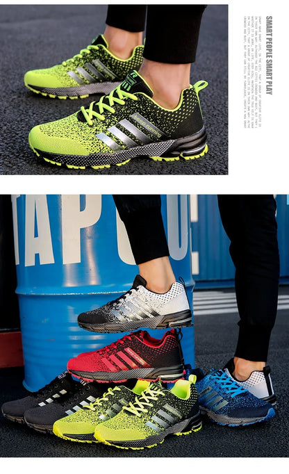 Men Sneakers Fashion Breathable Mesh Comfortable Black Sports Shoes Anti-Slip Outdoor Casual Running Mens Shoe Zapatillas Hombre