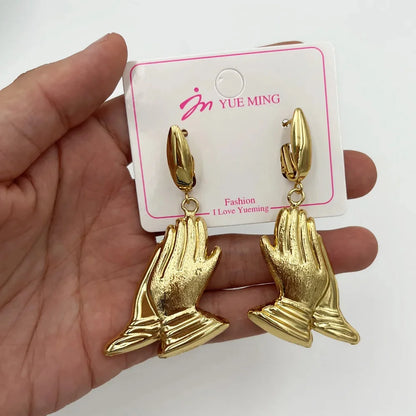 YMChoice Dubai 18K Gold Plated Water Drop Necklace & Earrings Set