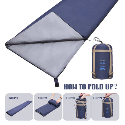 Lixada 190 * 75cm Outdoor Envelope Sleeping Bag Camping Travel Hiking Multifunction Ultra-light 680g