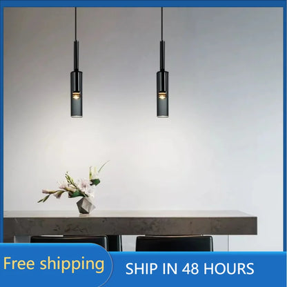 HypeHub Modern Black Glass Bottle Pendant Light – Kitchen Island E27